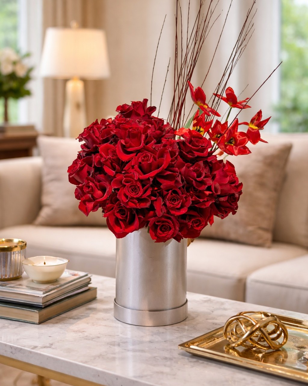 Imagine this waiting for her at home or stealing the spotlight at her workplace. 😉
That’s how you do Valentine’s right.
Order online terrafloralb.me