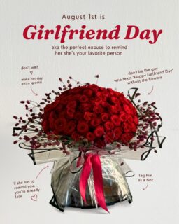 The "I forgot Girlfriend Day" apology is way more expensive than flowers 😅
Tomorrow is Girlfriend Day. If you saw this, there’s no excuse. Order hers today.
terrafloralb.me