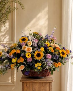 Some gifts instantly brighten the whole room ☀️💜
A colorful basket made to celebrate the sweetest baby boy moments 🧸🌻

Order your floral arrangement now on terrafloralb.me