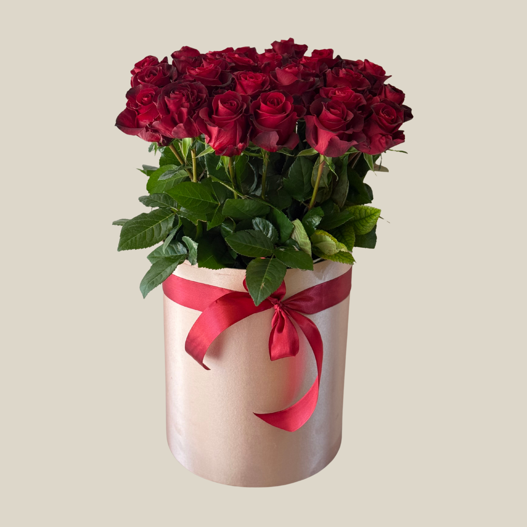 red roses flower box terraflora
