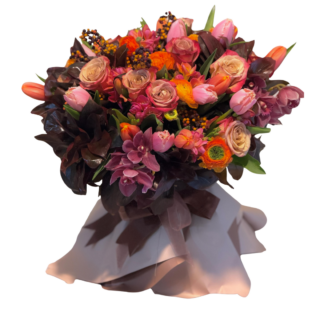 Premium colorful Mother’s Day bouquet with roses and seasonal flowers in elegant wrapping by Terraflora Lebanon.