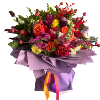 Colorful premium Mother’s Day bouquet with roses and seasonal flowers in elegant wrapping by Terraflora Lebanon.